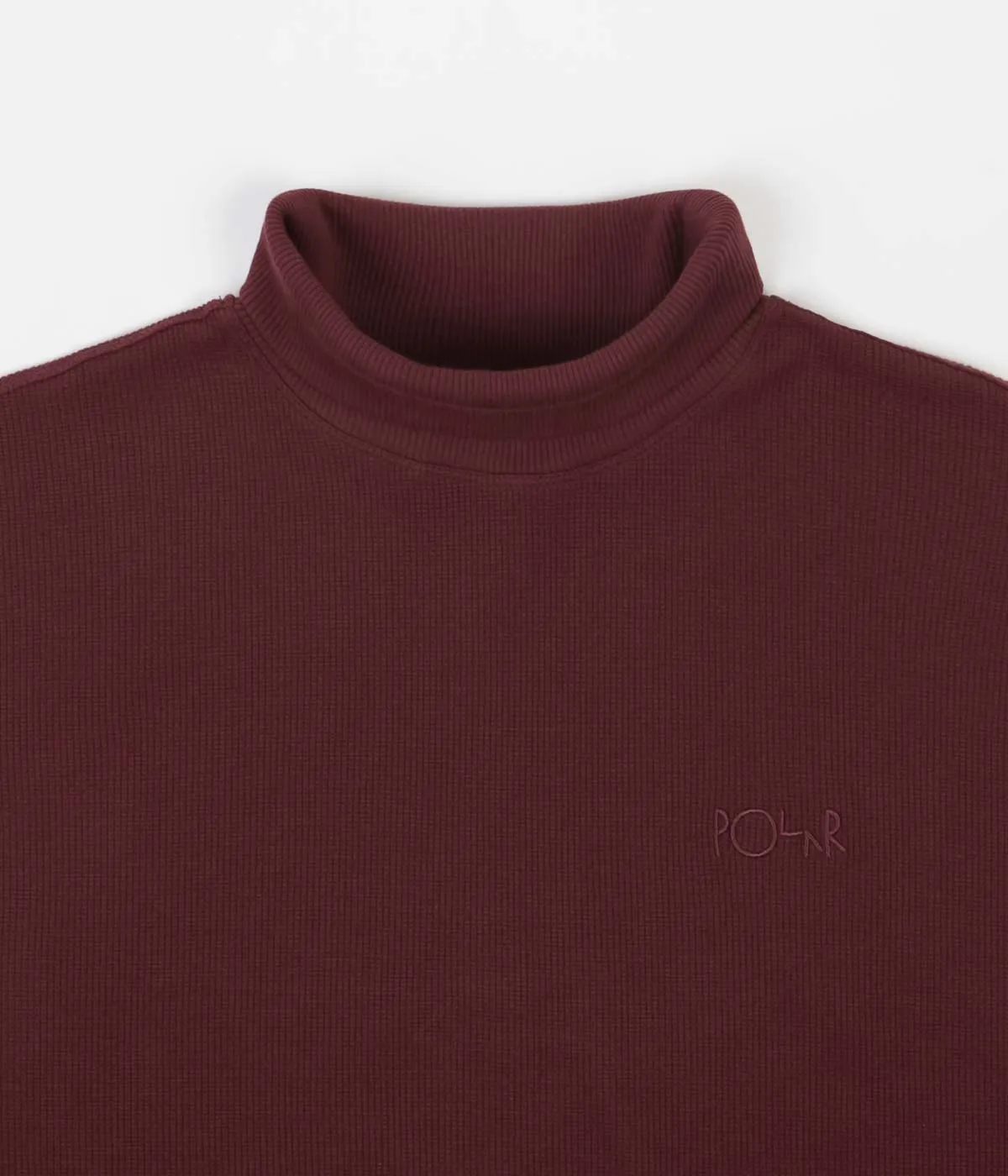 Polar Shin Turtleneck Long Sleeve T-Shirt - Wine