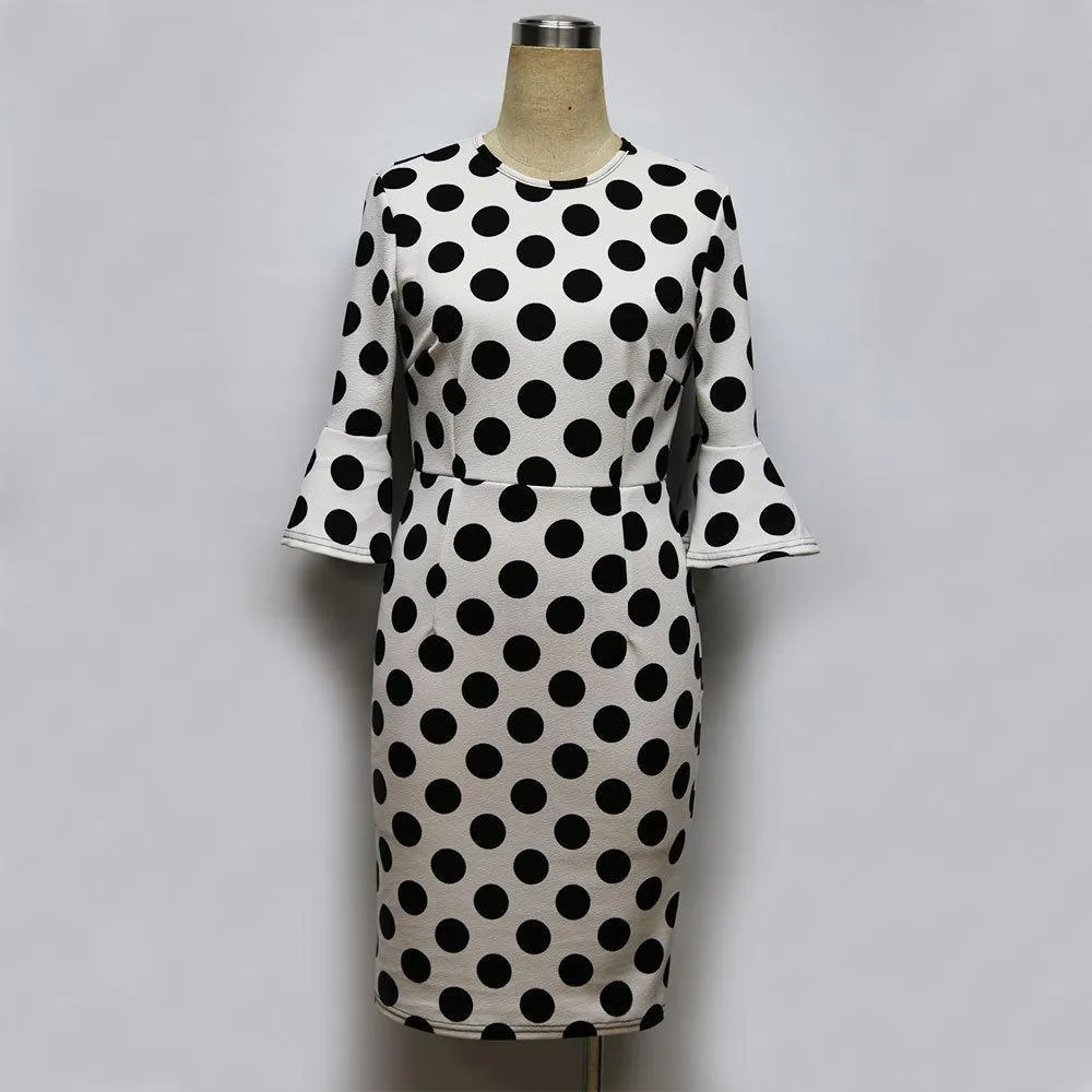 Polka Dot Bodycon Mini Dress