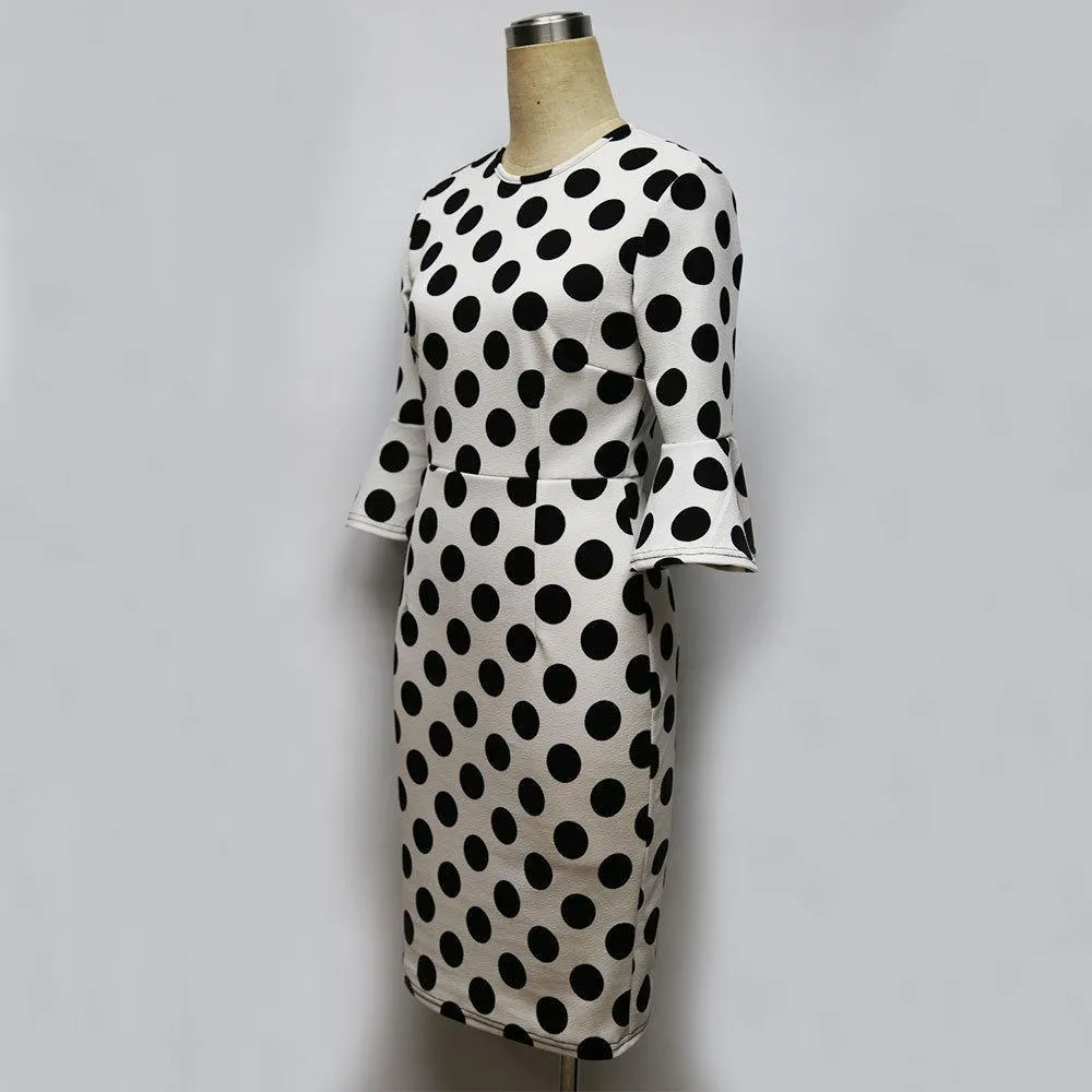 Polka Dot Bodycon Mini Dress