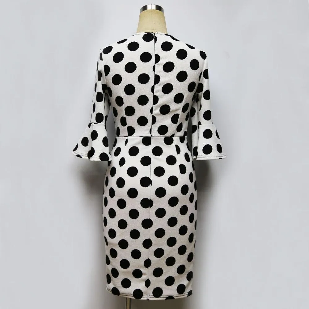 Polka Dot Bodycon Mini Dress