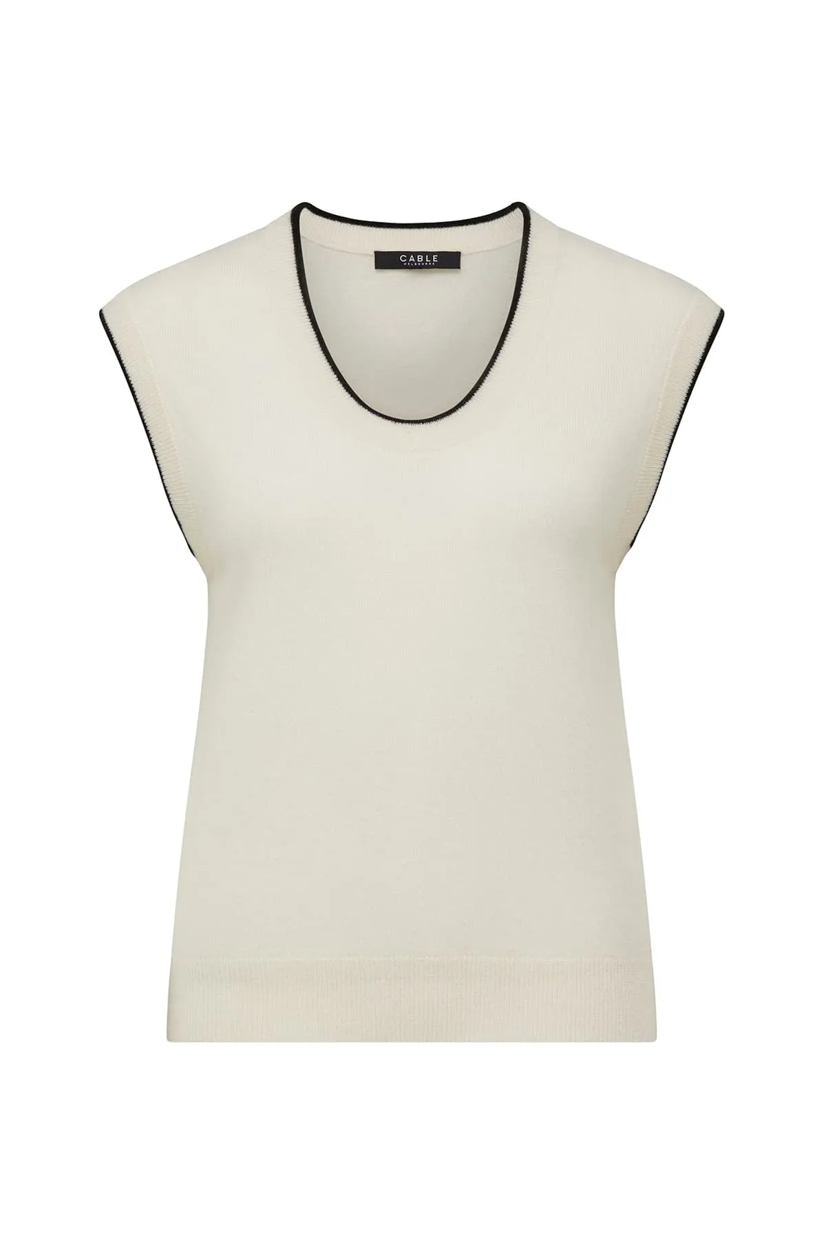 Pure Cashmere Tank - Milk