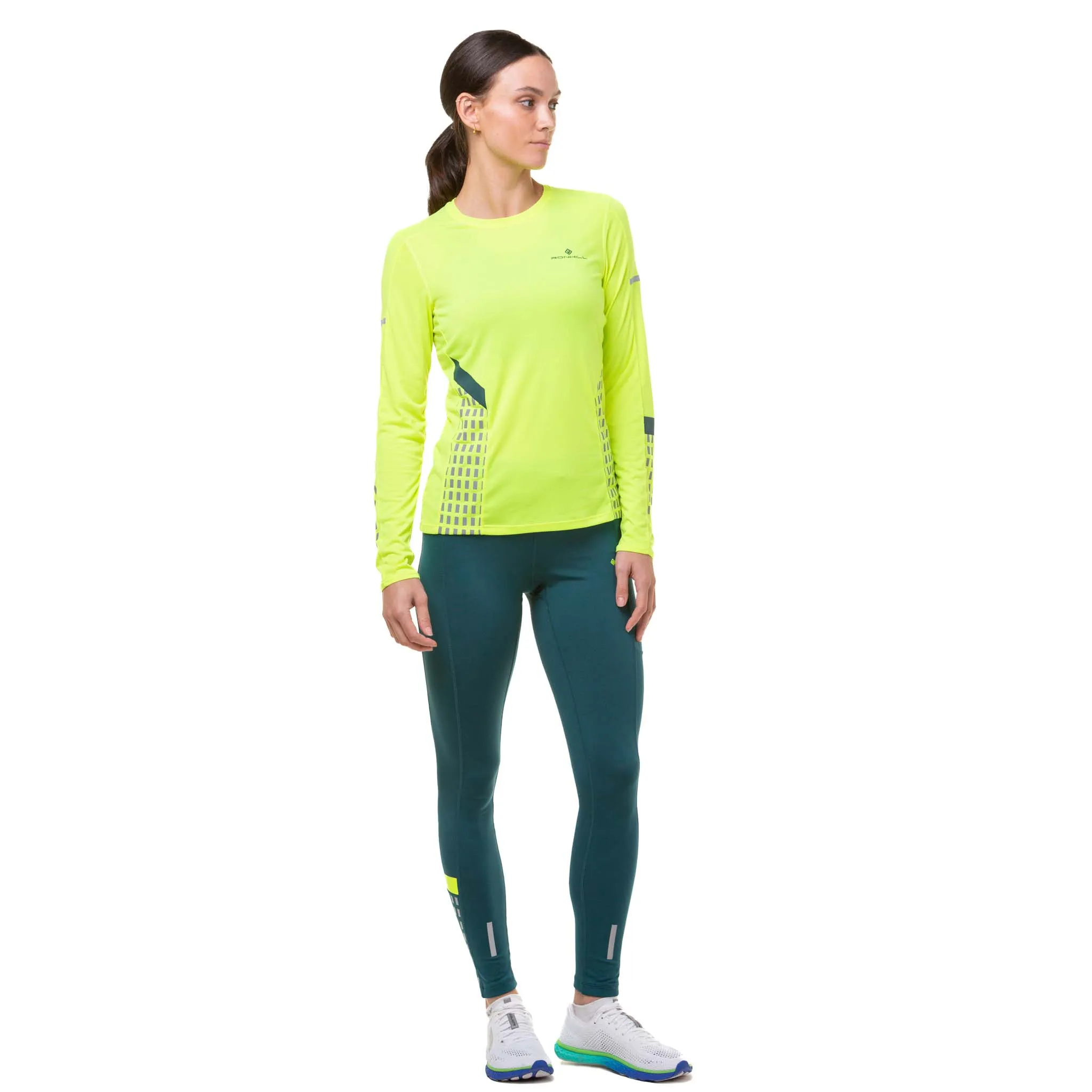 Ronhill | Women's Tech Afterhours L/S Tee - Fluo Yellow