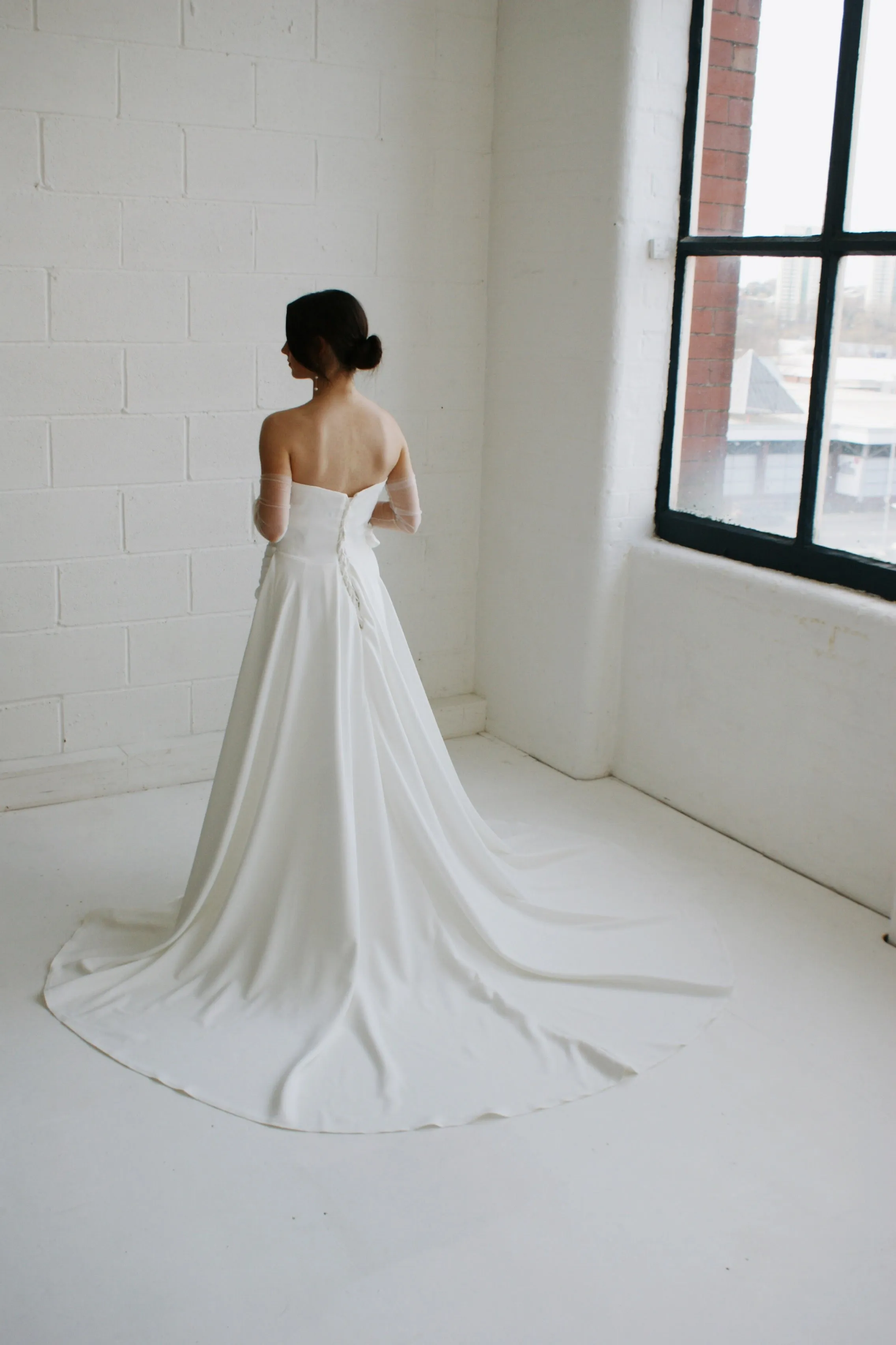 Rose Crepe Bridal Gown