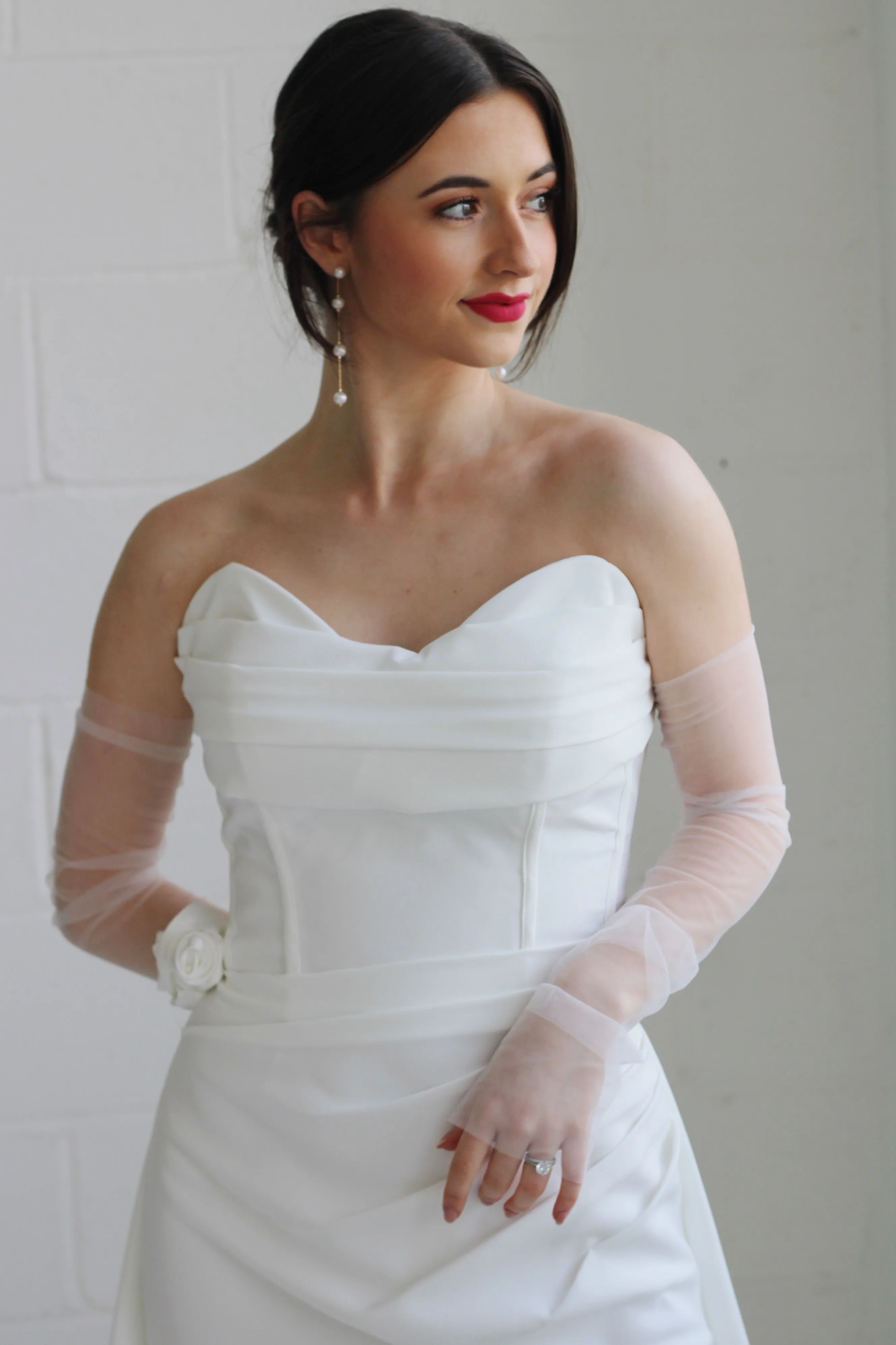 Rose Crepe Bridal Gown