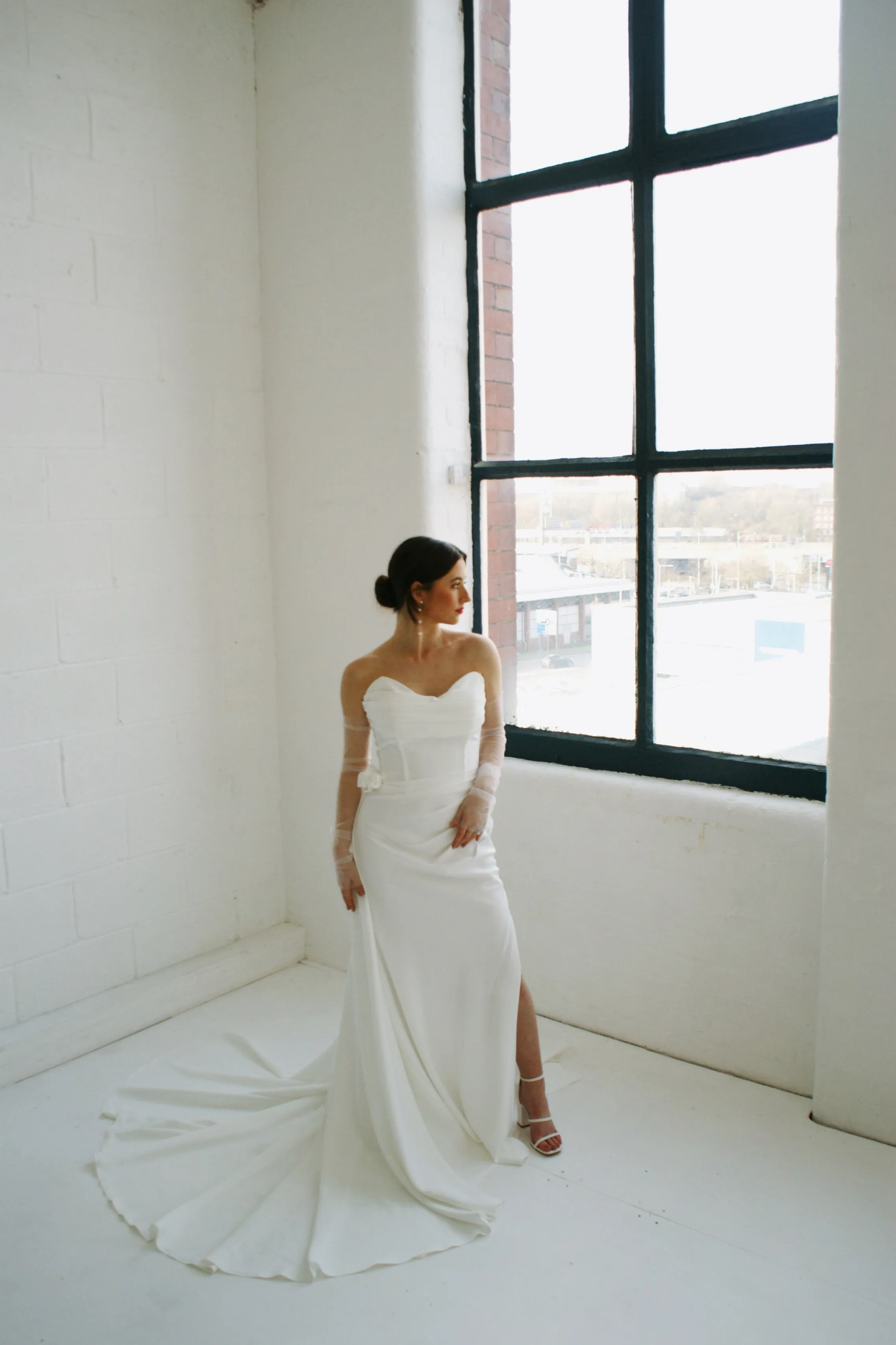 Rose Crepe Bridal Gown