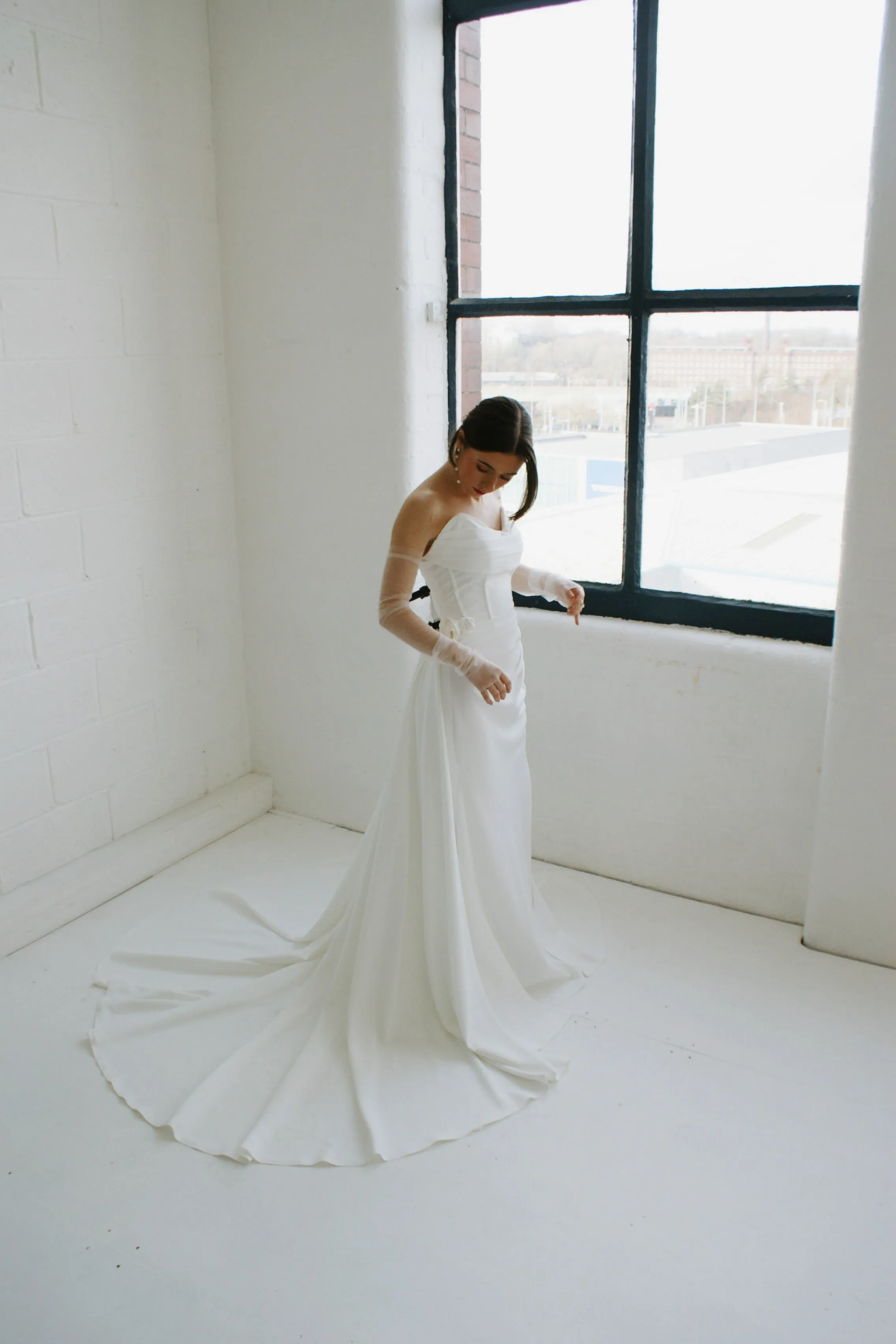 Rose Crepe Bridal Gown