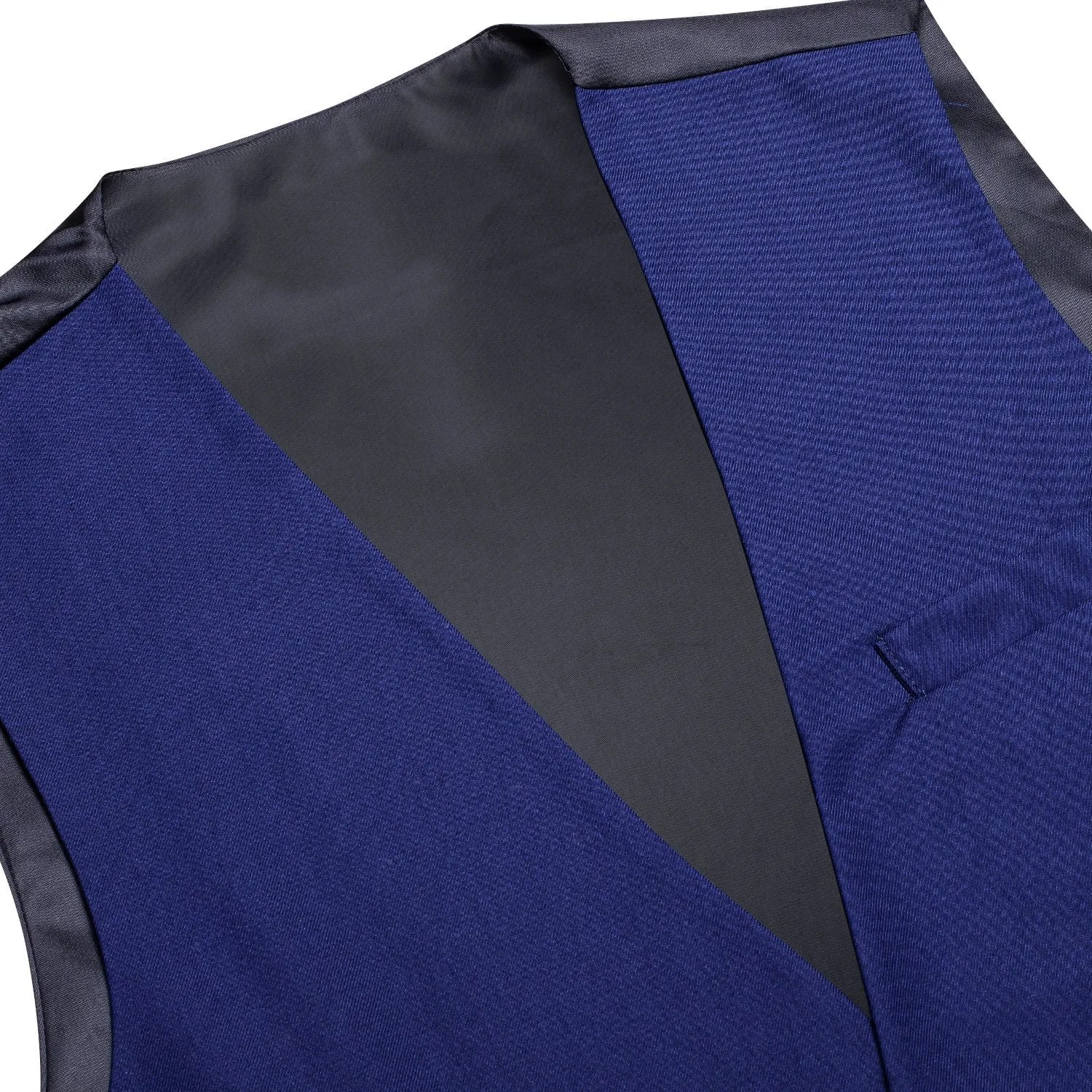 Royal Blue Cotton Solid Splicing Jacquard Men's Vest