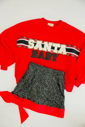 SANTA BABY RED PULLOVER