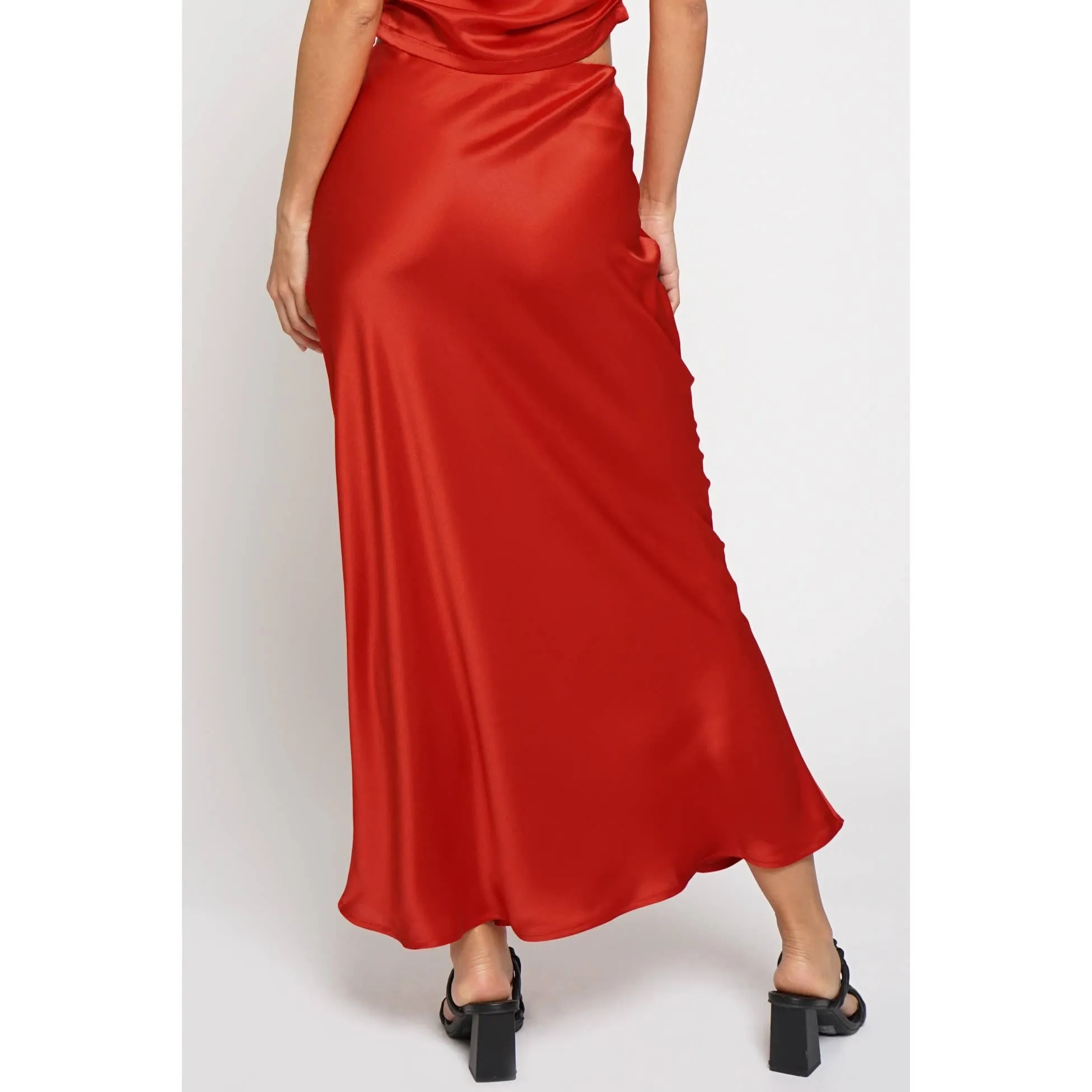 SATIN BIAS MAXI SKIRT