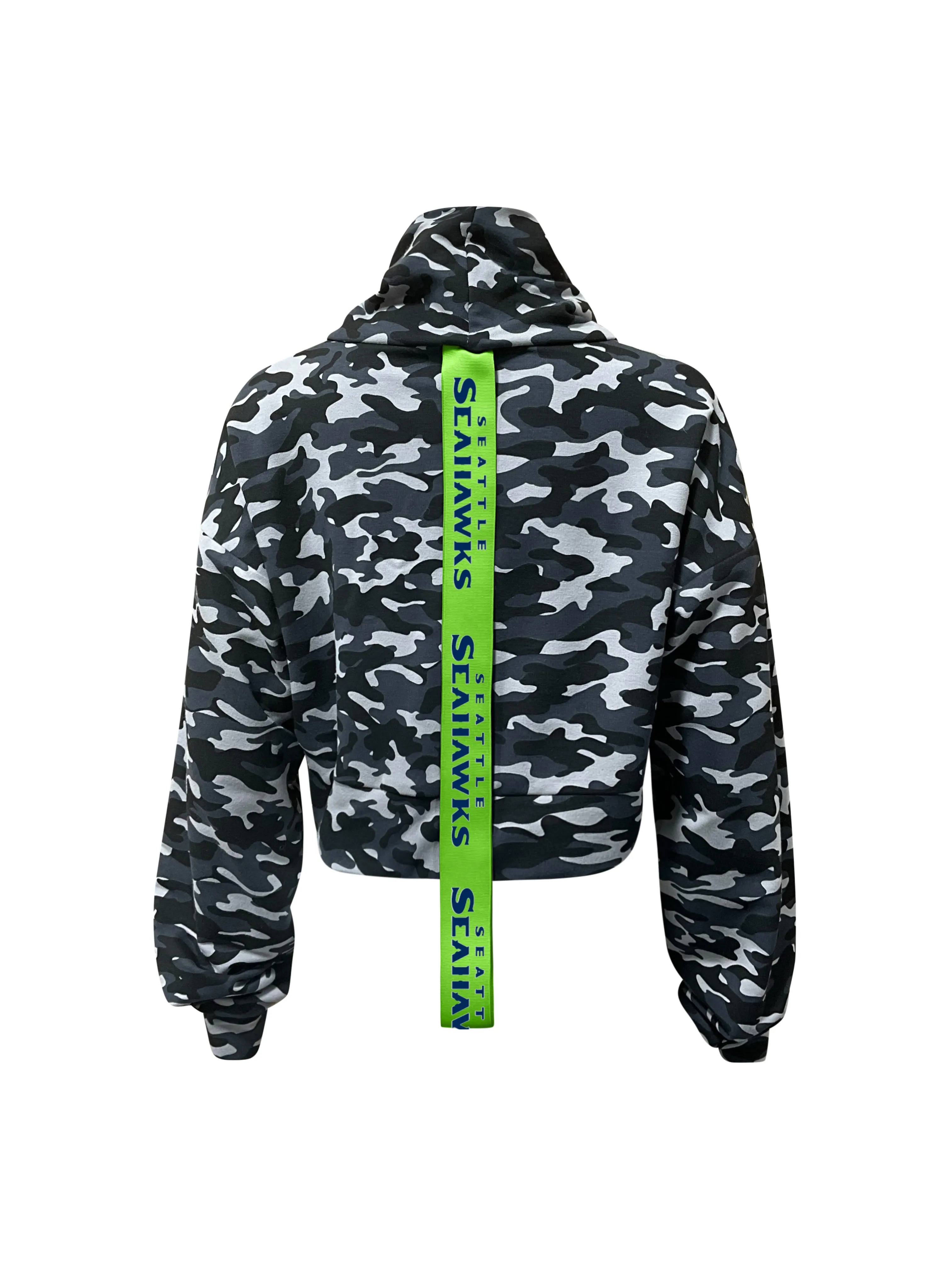 Seattle Seahawks Crop Camo Sweatshirt