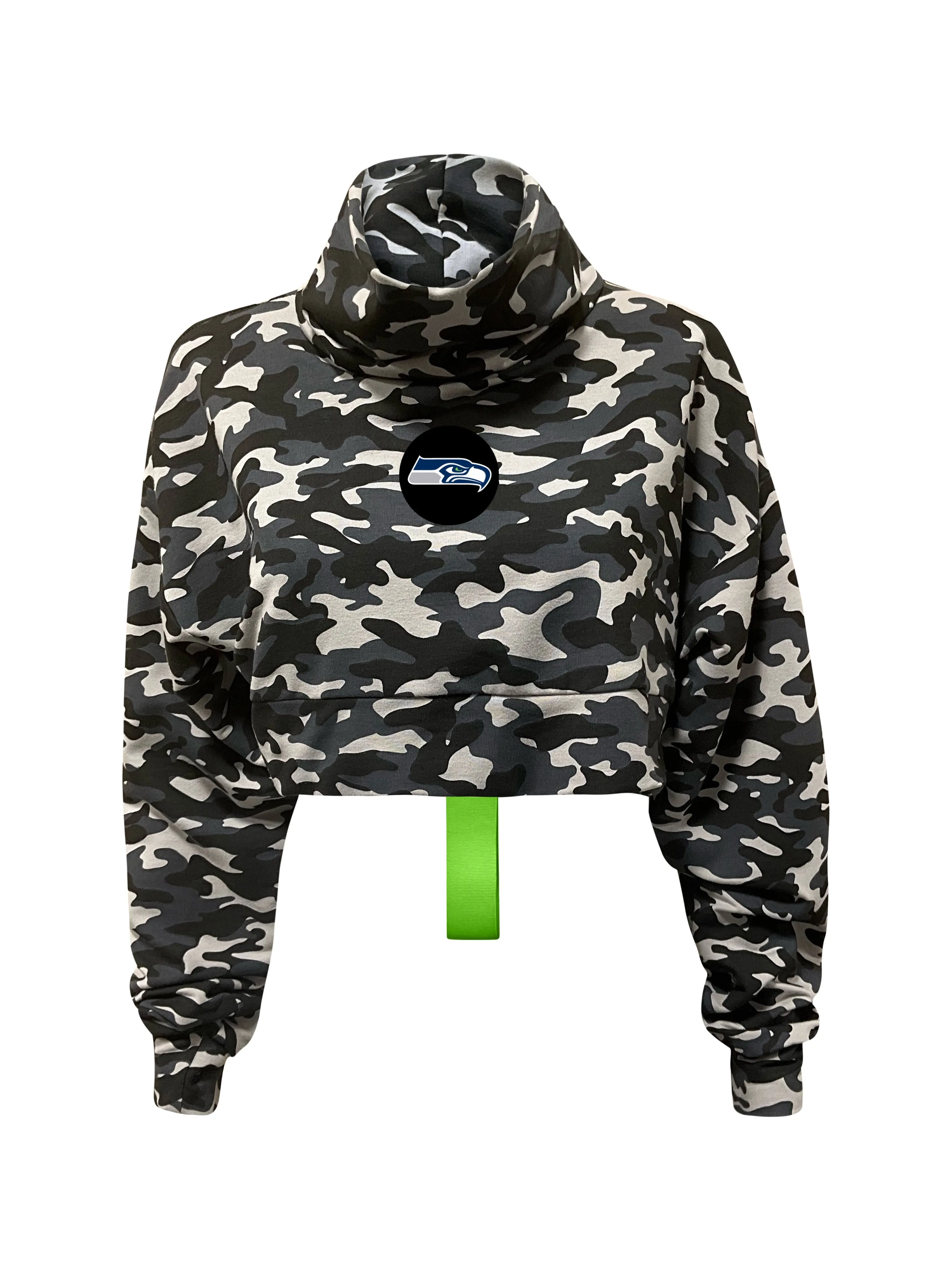 Seattle Seahawks Crop Camo Sweatshirt