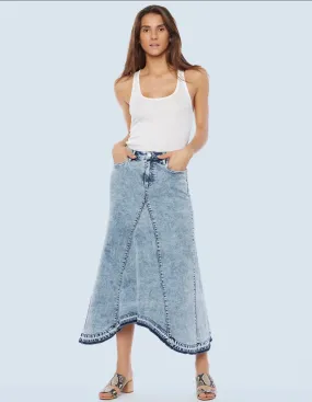 Selma Denim Skirt - Mineral Blue