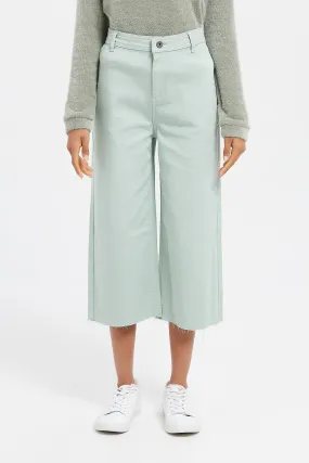 Senior Girls Mint Denim Culottes