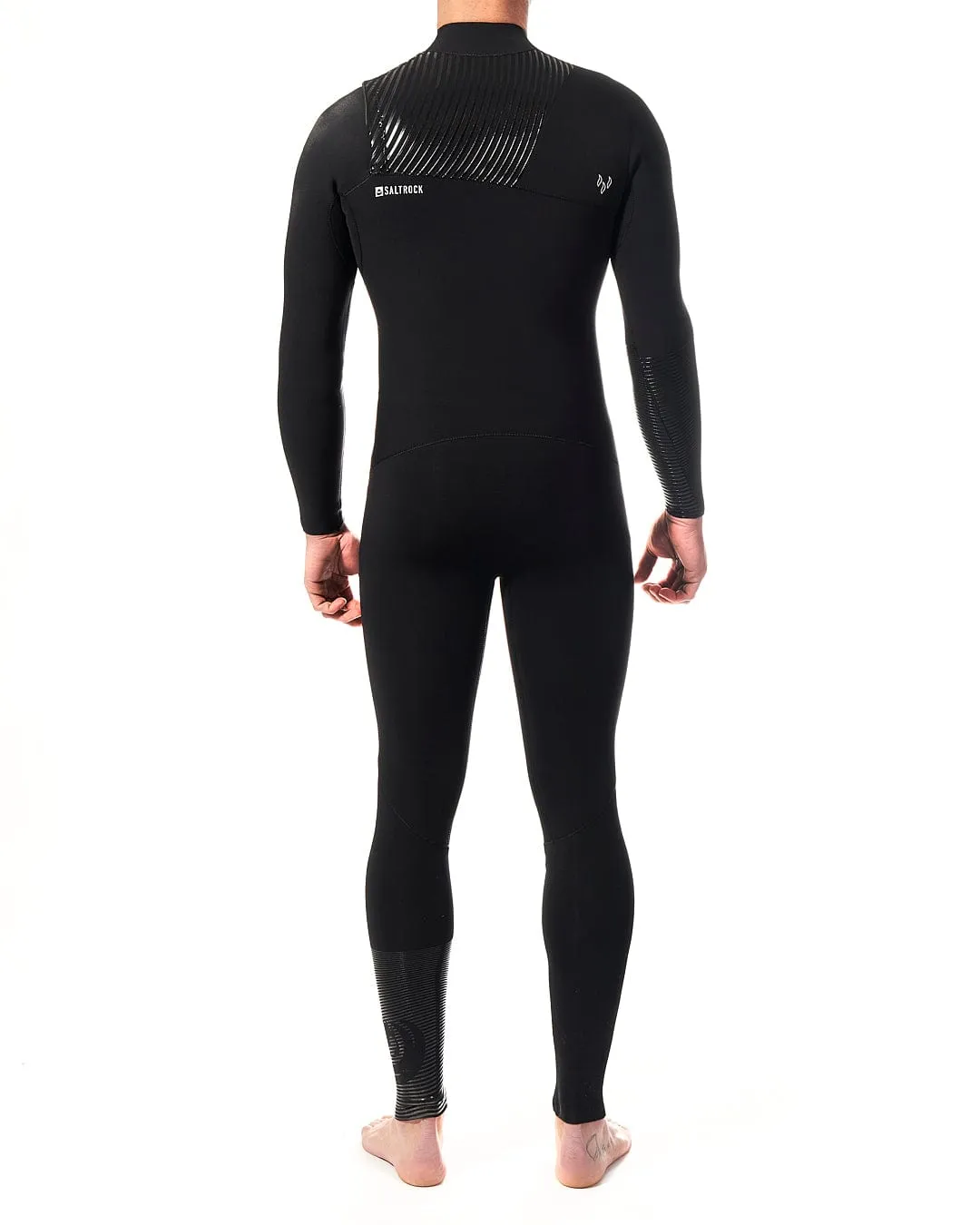 Shockwave - Mens 3/2 Chest Zip Full Wetsuit - Black