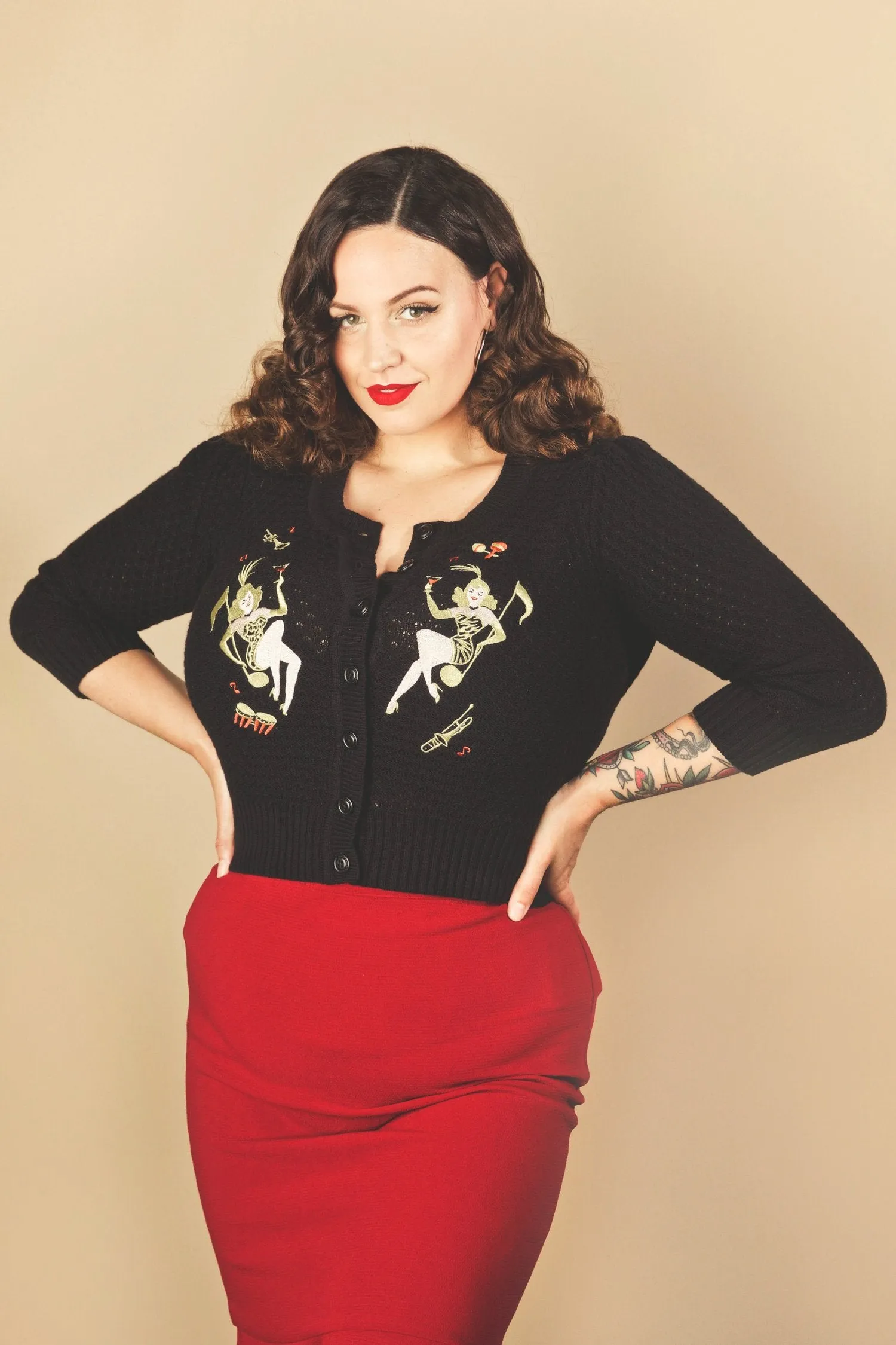 Showgirls Cardigan in Black