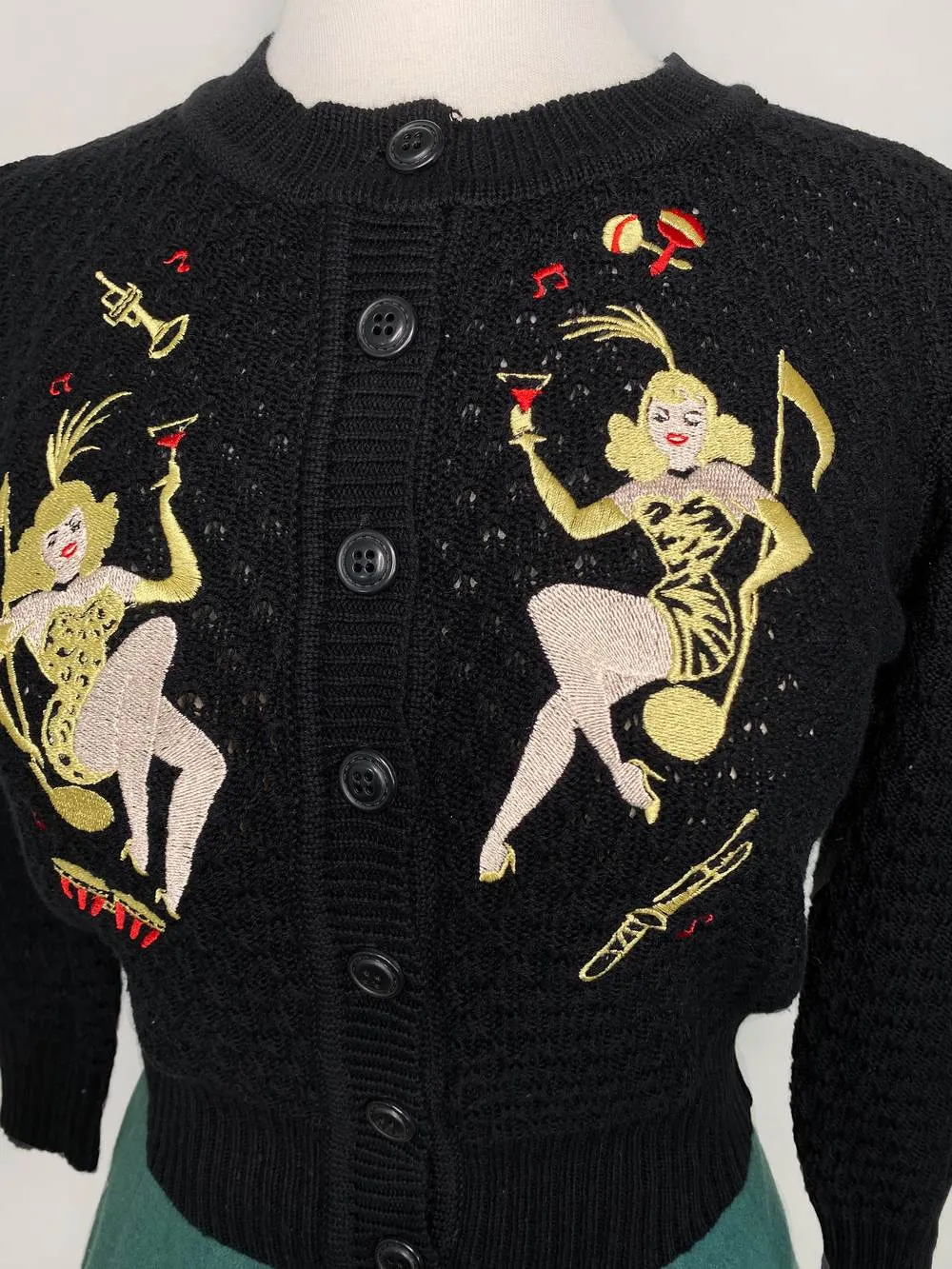 Showgirls Cardigan in Black