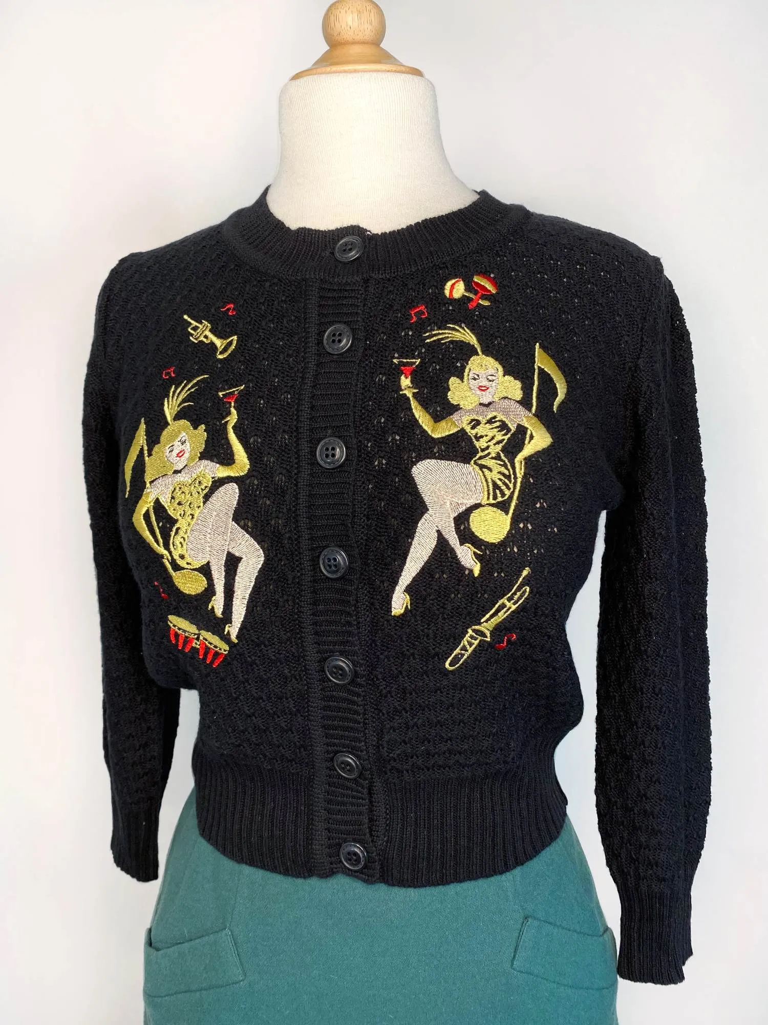 Showgirls Cardigan in Black