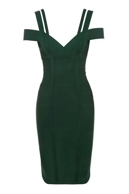 Sia Bandage Dress - Emerald Green