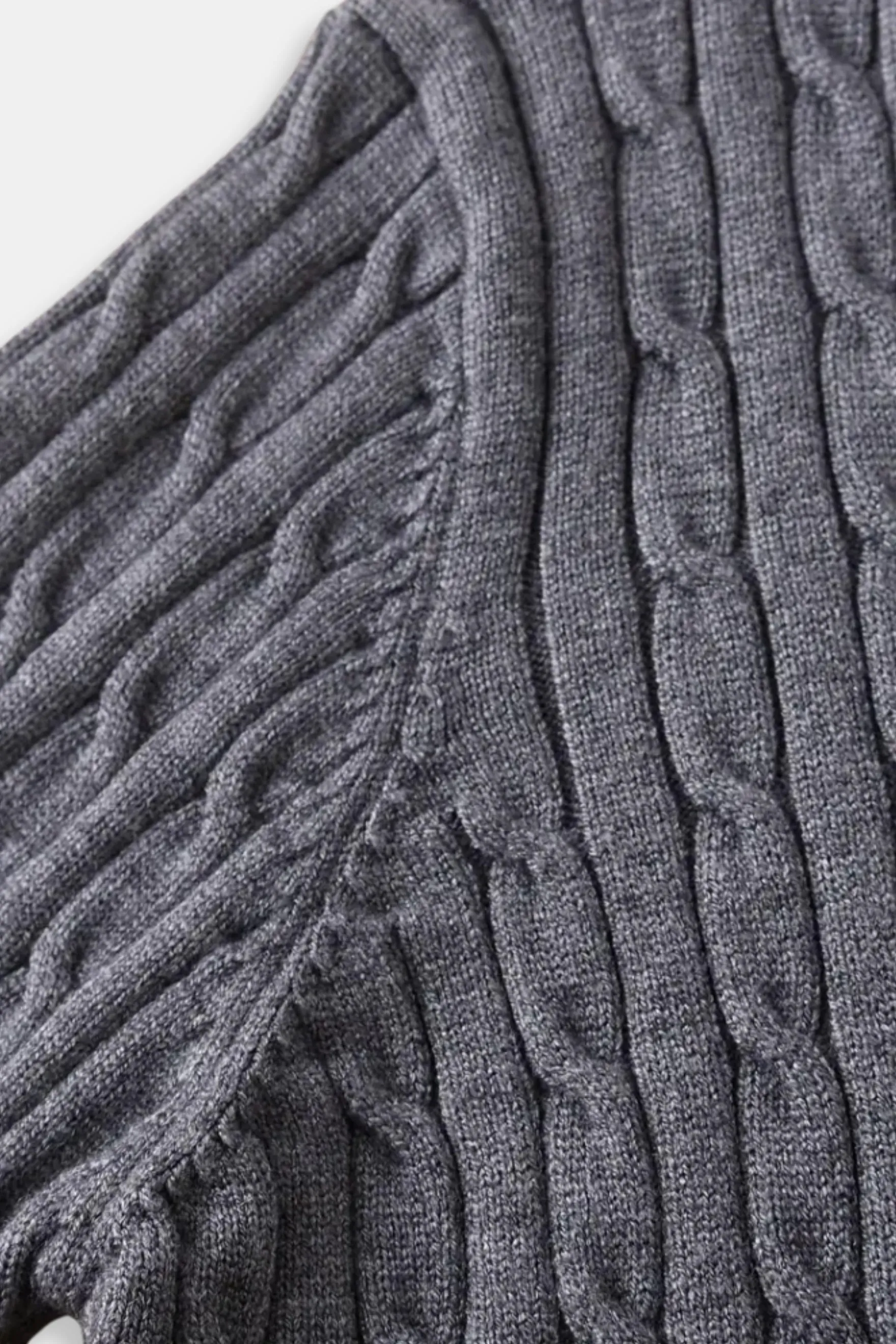 Smart Luxury Cable Knit Zip Sweater