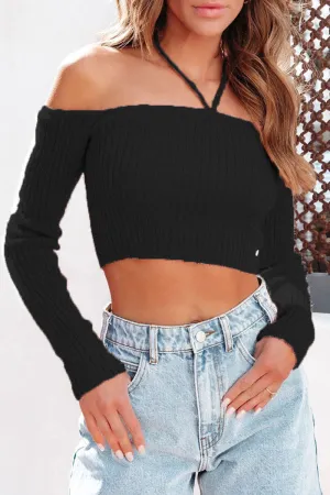 Solid Bandage Off the Shoulder Tops