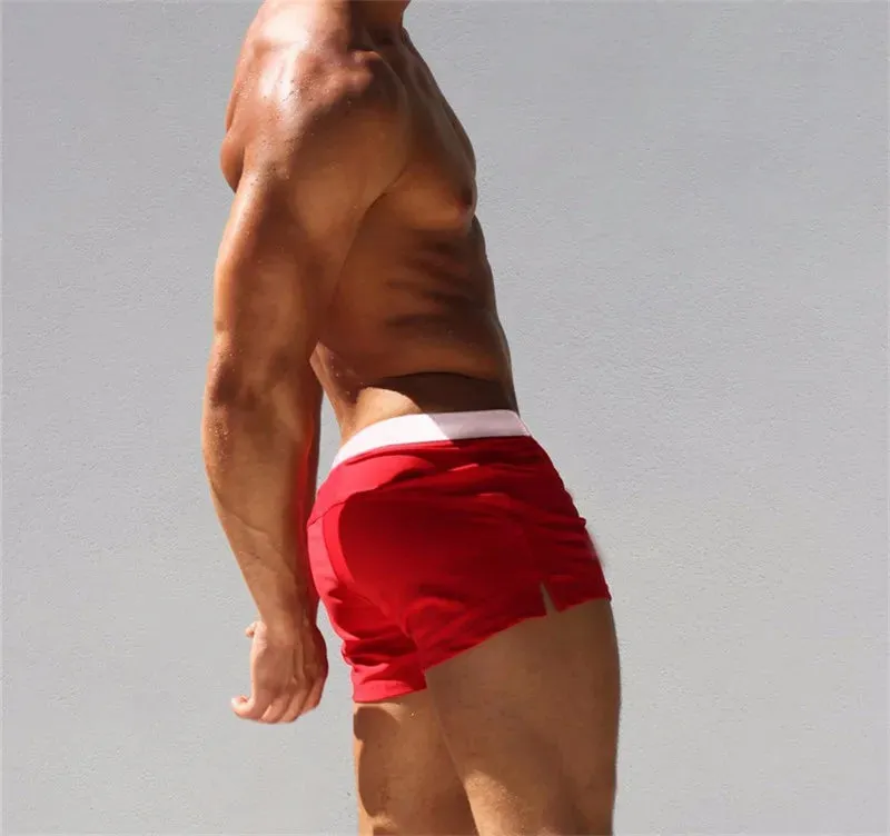 Solid Color with Pocket Swimming Shorts