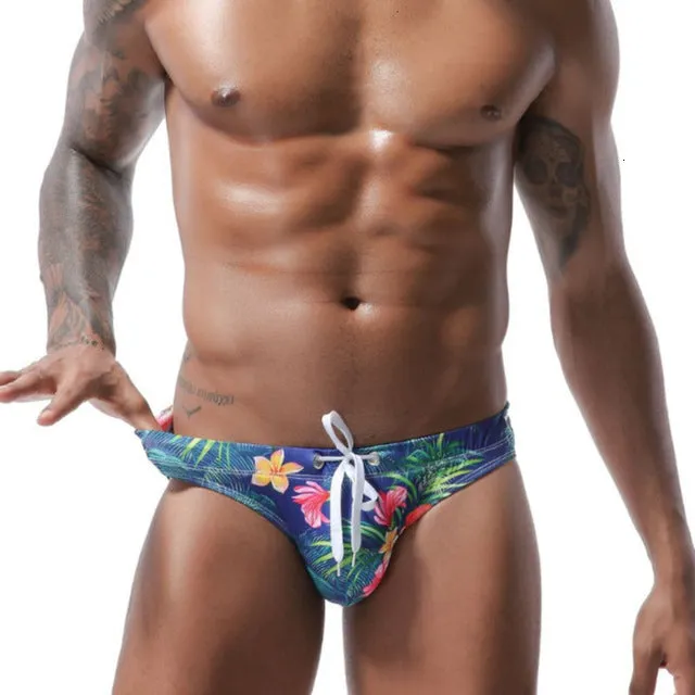 Solid Laced Waist Sporty Men Briefs