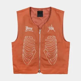 SP x Bone Thugs N Harmony Skeleton Canvas Mens Vest (Rust)