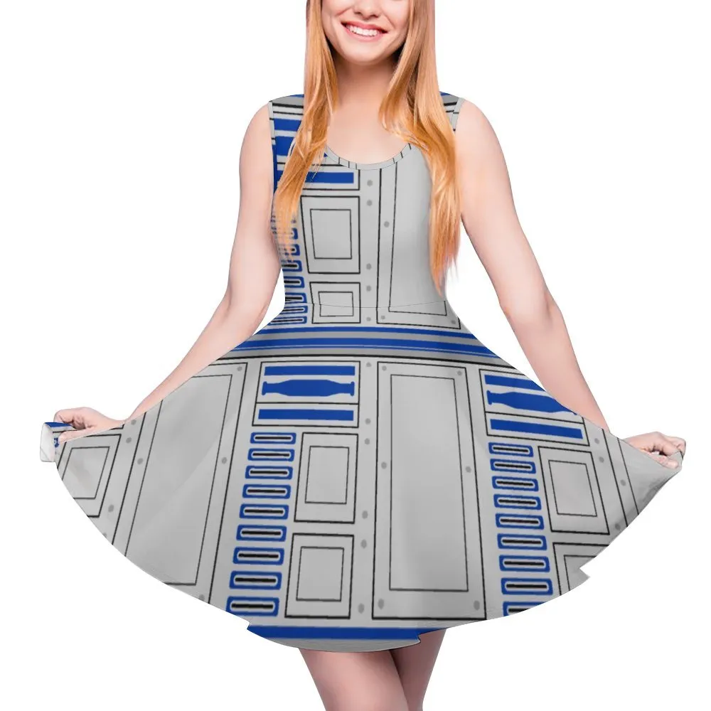 Star Wars R2-D2 Women's Sleeveless Round Neck Skater Dress