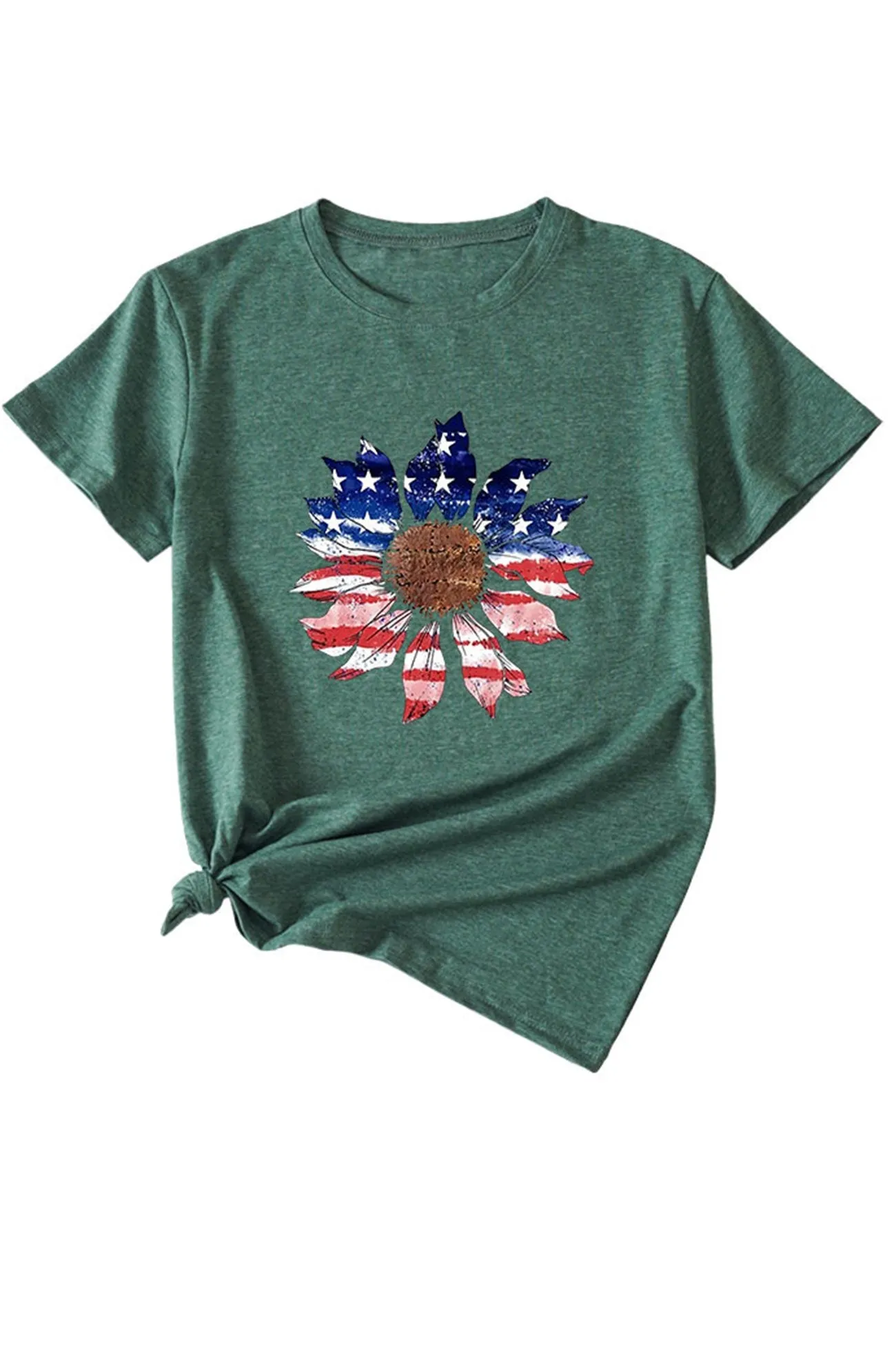 Sunflower Flag Print T-shirt