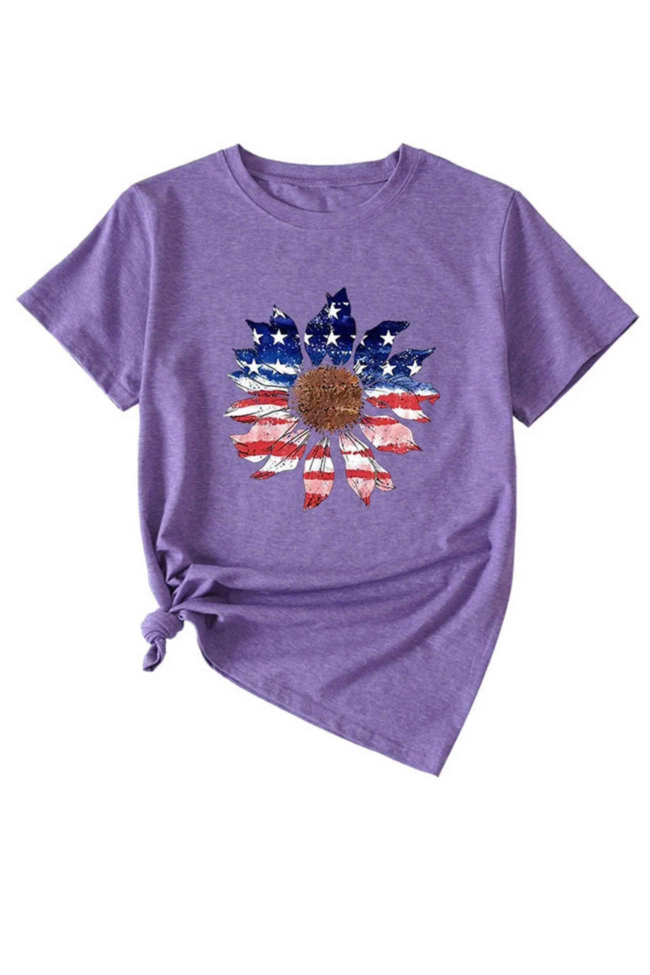 Sunflower Flag Print T-shirt