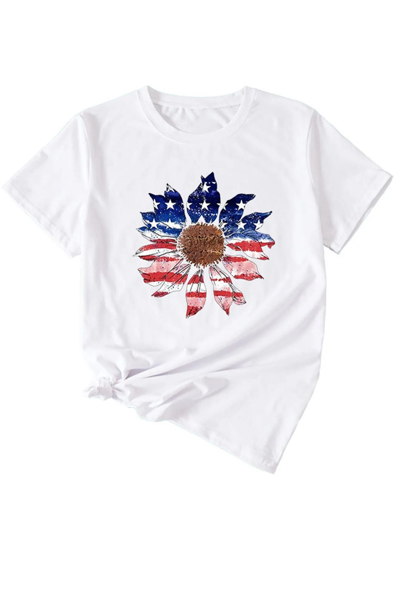 Sunflower Flag Print T-shirt