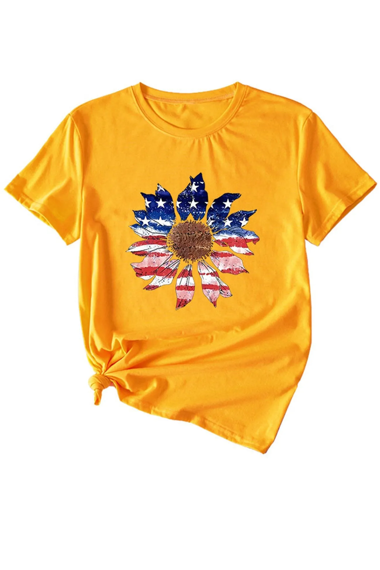 Sunflower Flag Print T-shirt