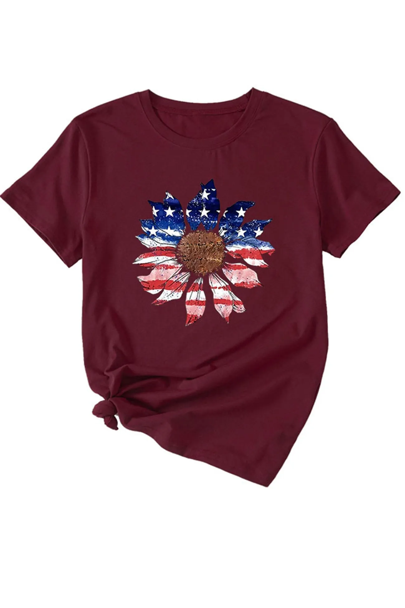 Sunflower Flag Print T-shirt