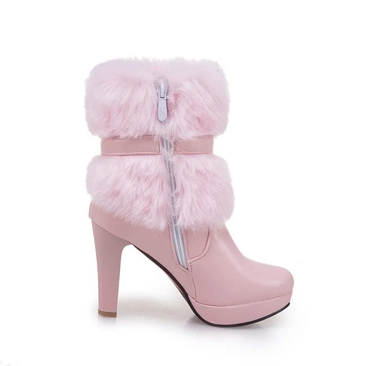 Sweet princess high heel women's ankle boots