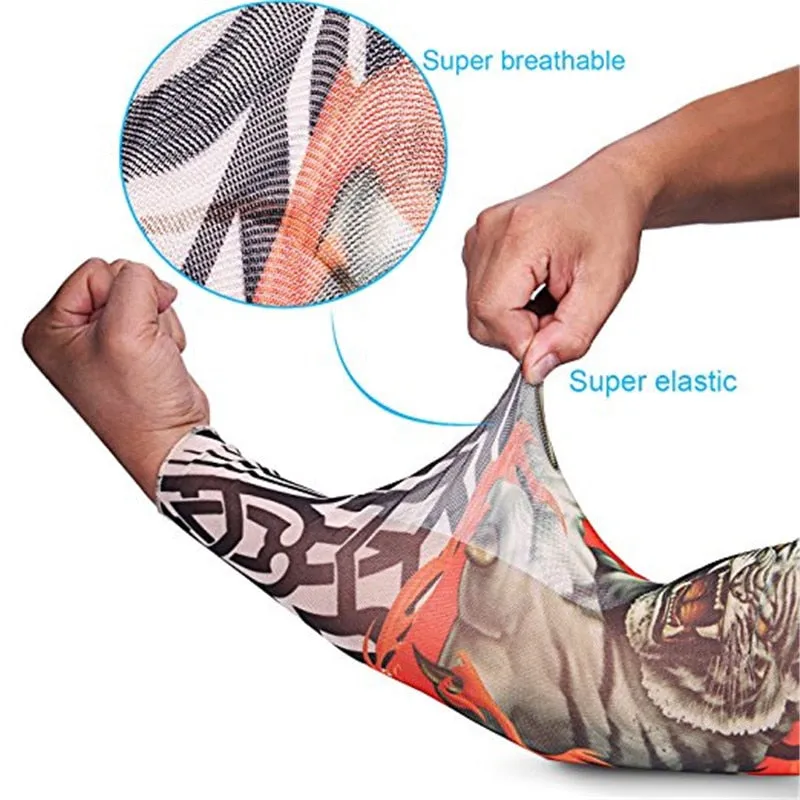 Tattoo Printed Cycling Arm Sleeves