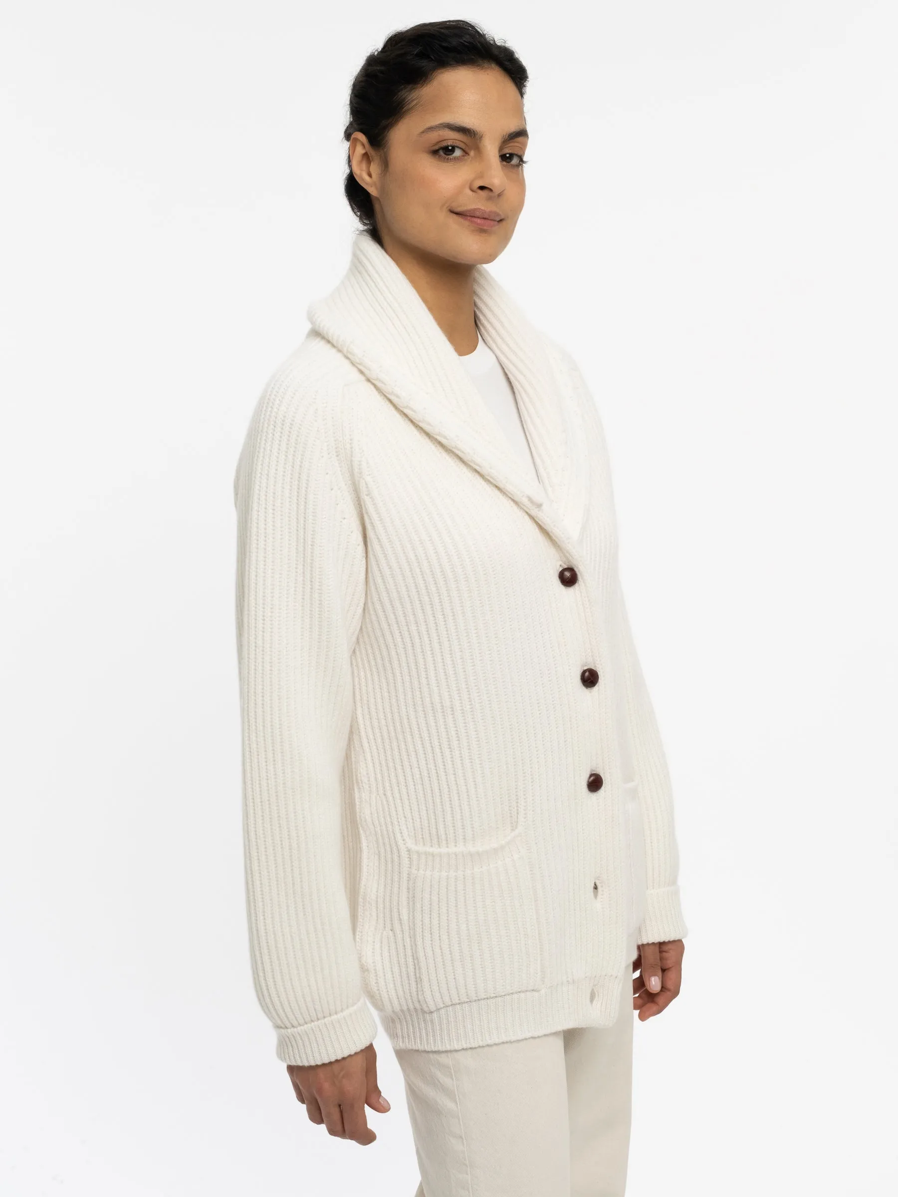 THE KENNEDY CARDIGAN | ICE WHITE