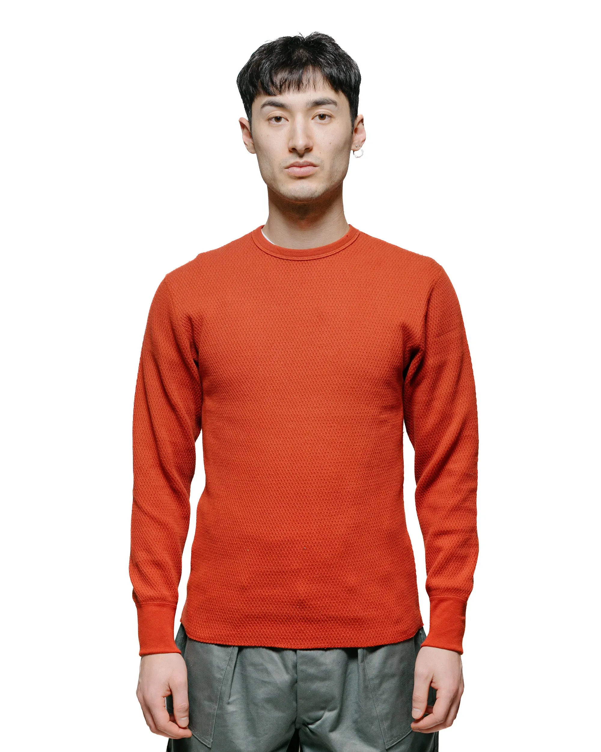 The Real McCoy's MC23115 Honeycomb Thermal Shirt Blood Red