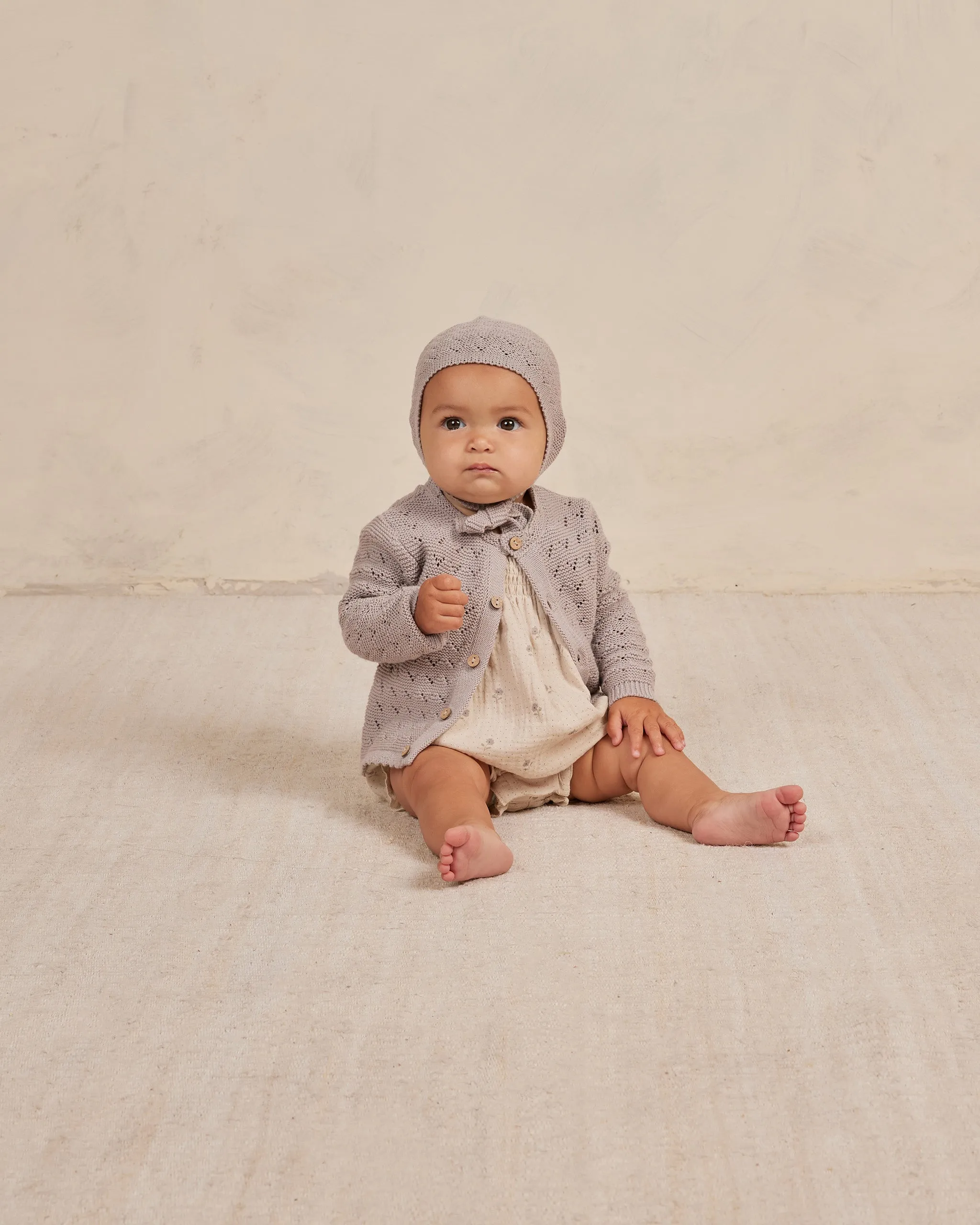 The Scalloped Cardigan by Quincy Mae - Lavender - BABY