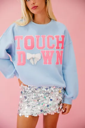 TOUCHDOWN BLUE BOW PULLOVER