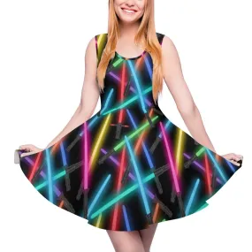 Use The Force Women's Sleeveless Round Neck Skater Dress