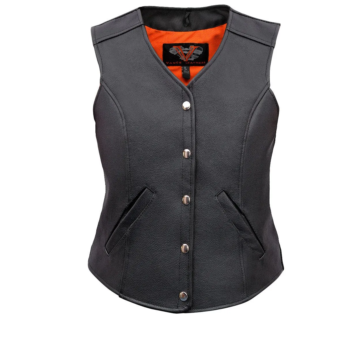 Vance Leather VL1047 Ladies Five Snap Premium Leather Vest from Vance Leather