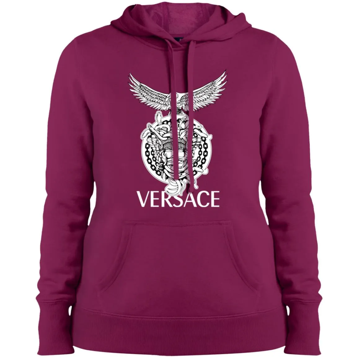 Versace Supervip Logo T-shirt Women Hooded Sweatshirt