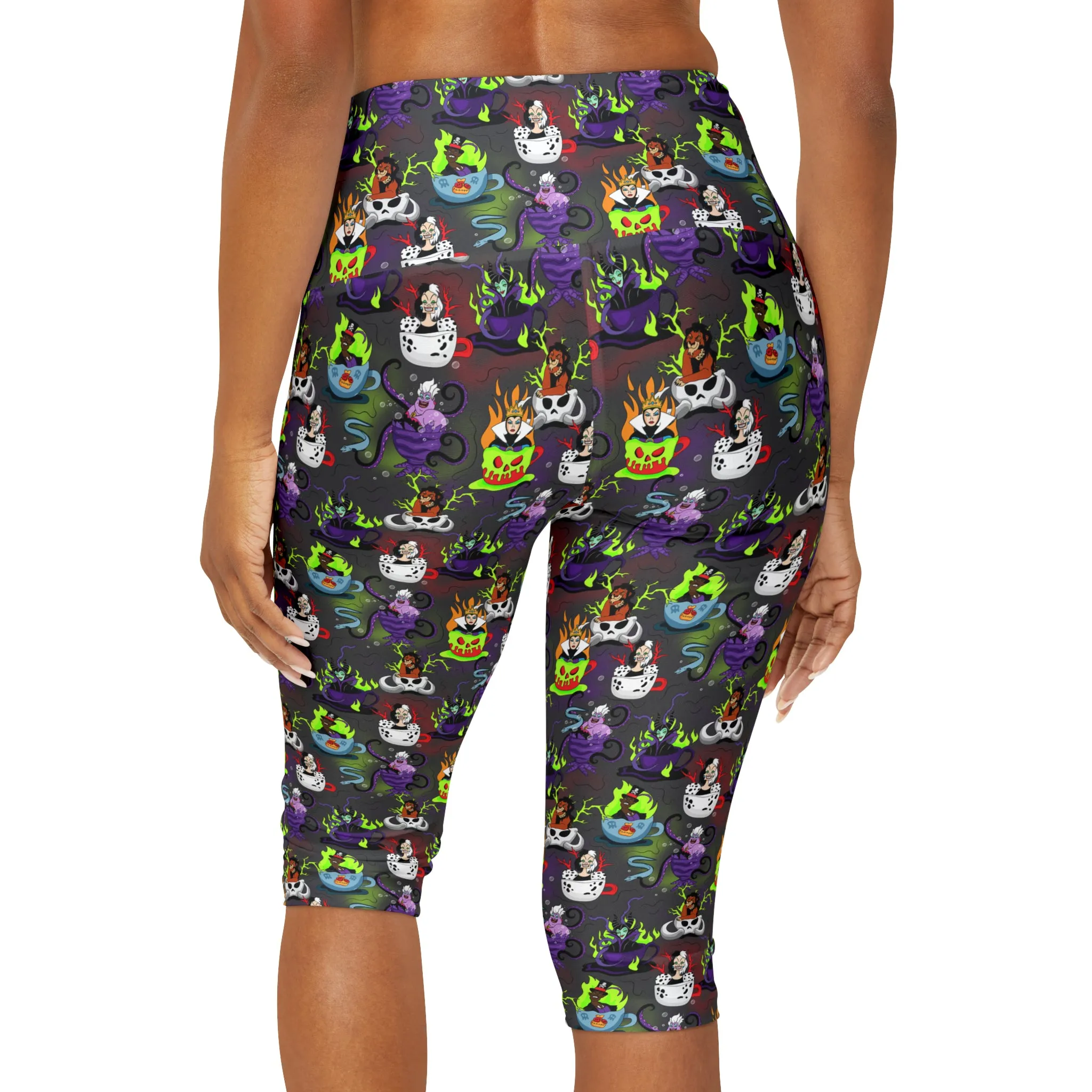 Villain Teacups Athletic Capri Leggings