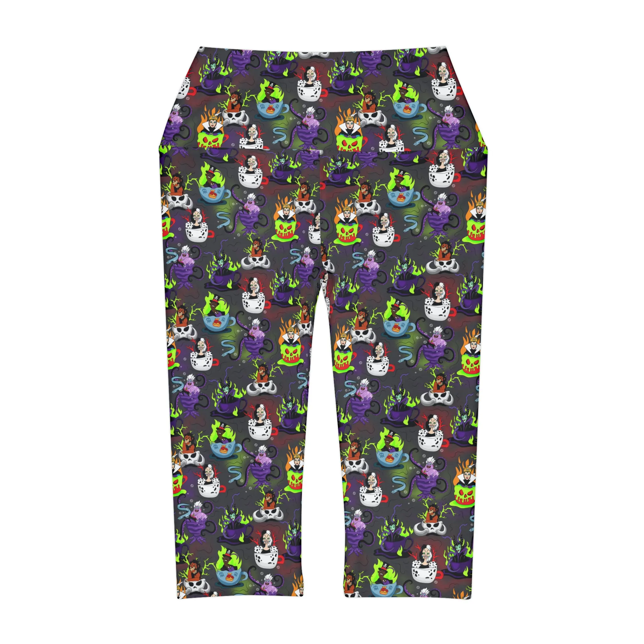 Villain Teacups Athletic Capri Leggings