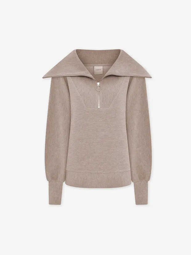 Vine Half-Zip Pullover in Taupe Marl