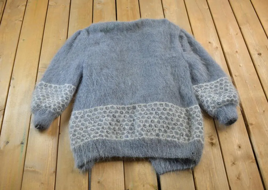 Vintage 1980s Mohair Cardigan Sweater