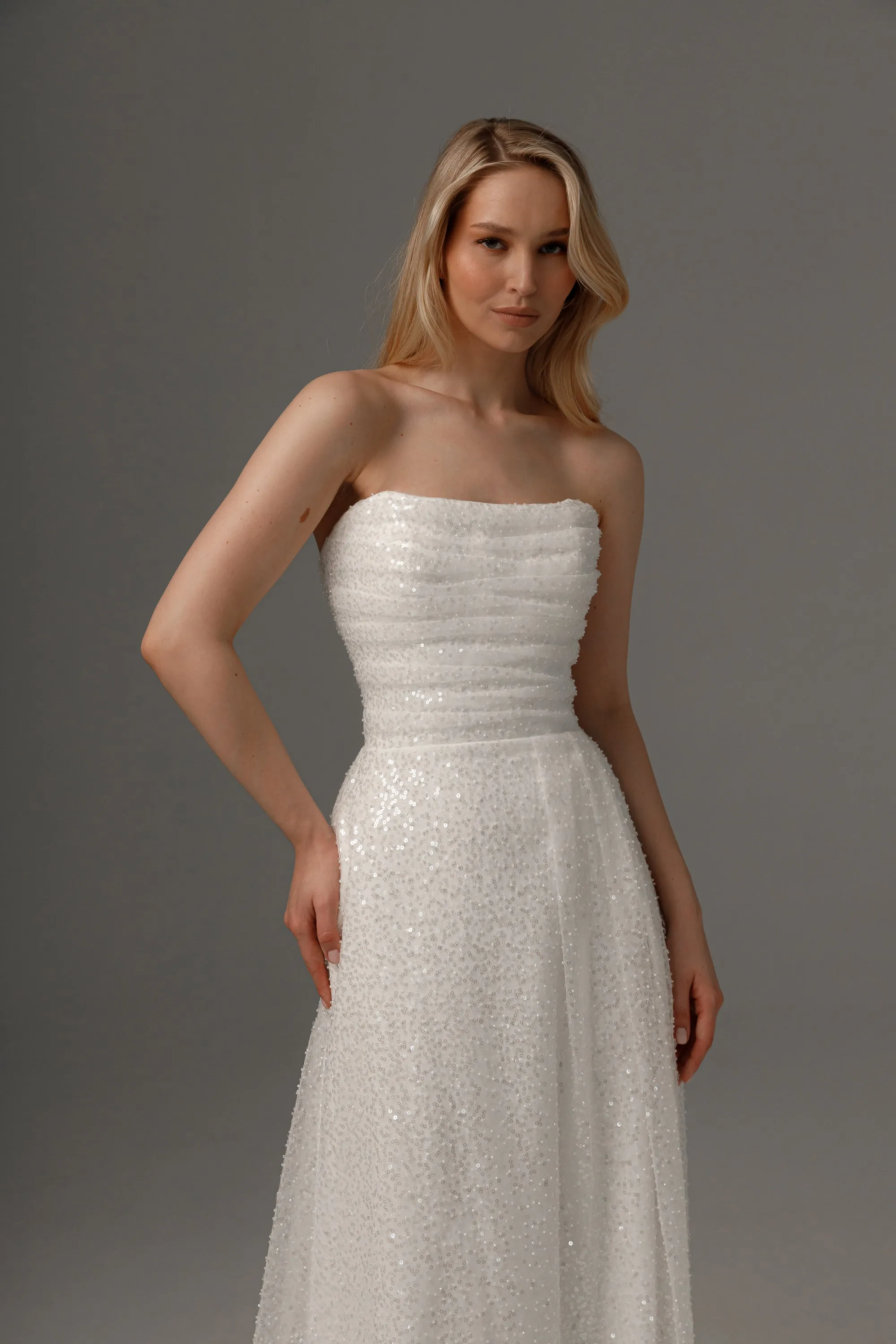 Wedding Dress Elu with Detachable Straps