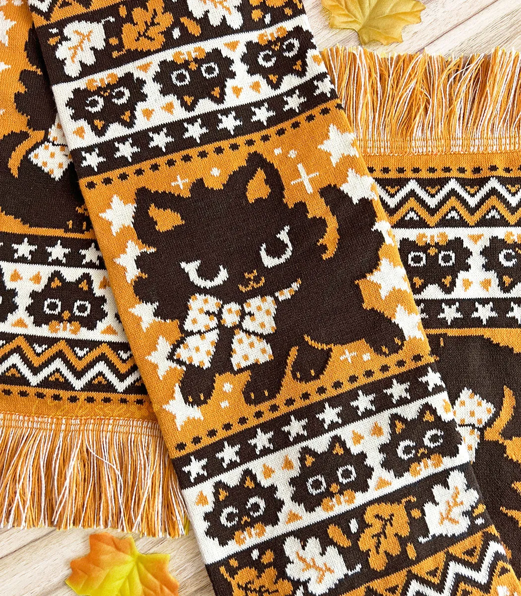 Whiskers & Wonders Cat Knit Scarf