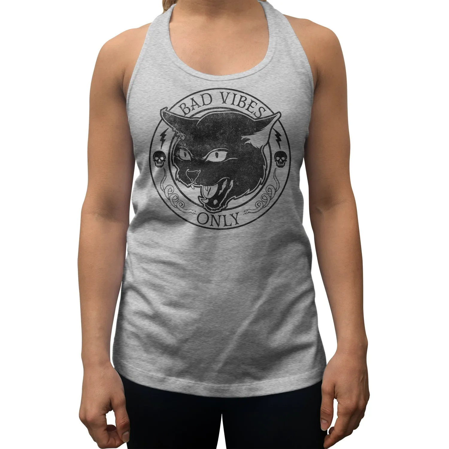 Women's Bad Vibes Only Racerback Tank Top