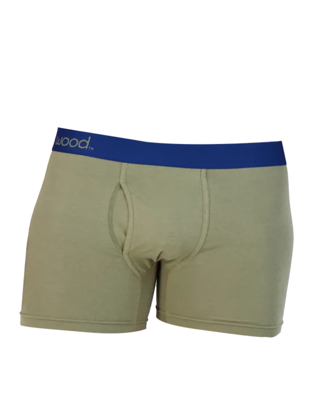 Wood Boxer Brief Underwear (3in/with fly) (Men)